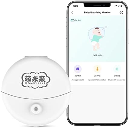 MOMWILIKE Baby Дишане Monitor, Носене умен детски монитор сън с будилник, прикрепен към подгузнику за контрол на